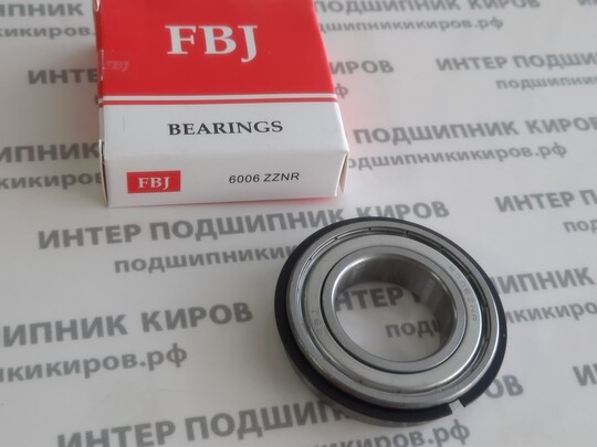 6006 ZZ NR (50106 ZZ) FBJ (30*55*13) подшипник шариковый с проточкой